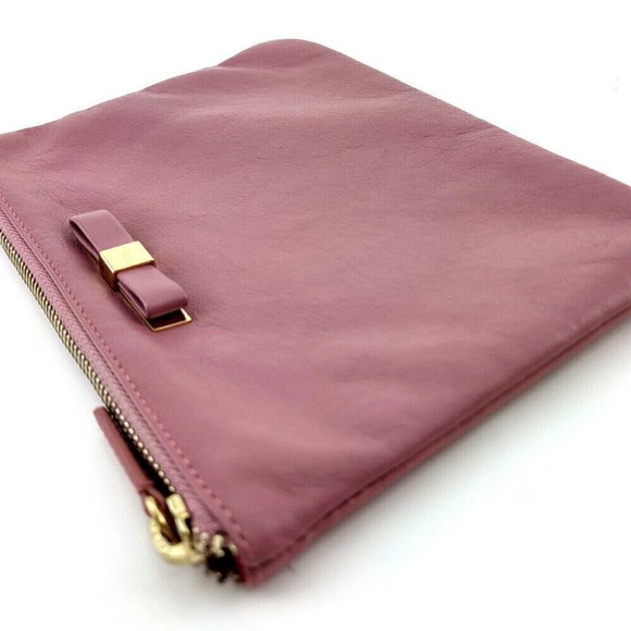 FURLA Pouch Ribbon Leather Authentic - Picture 3 of 11